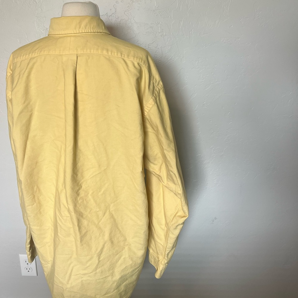 Ralph Lauren Men’s Yellow Button Down Blake Lightweight Casual Shirt Medium - Picture 5 of 7